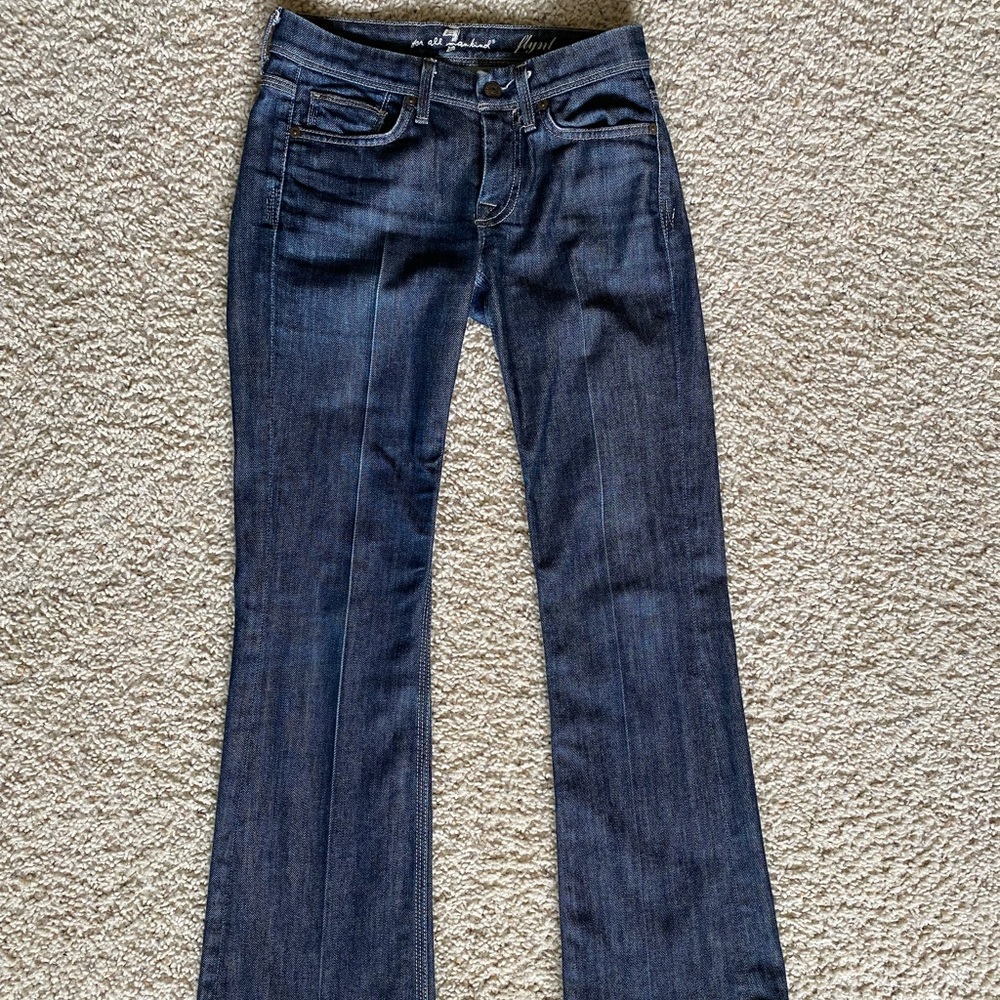 Seven For All Mankind Dark Blue Denim Jeans